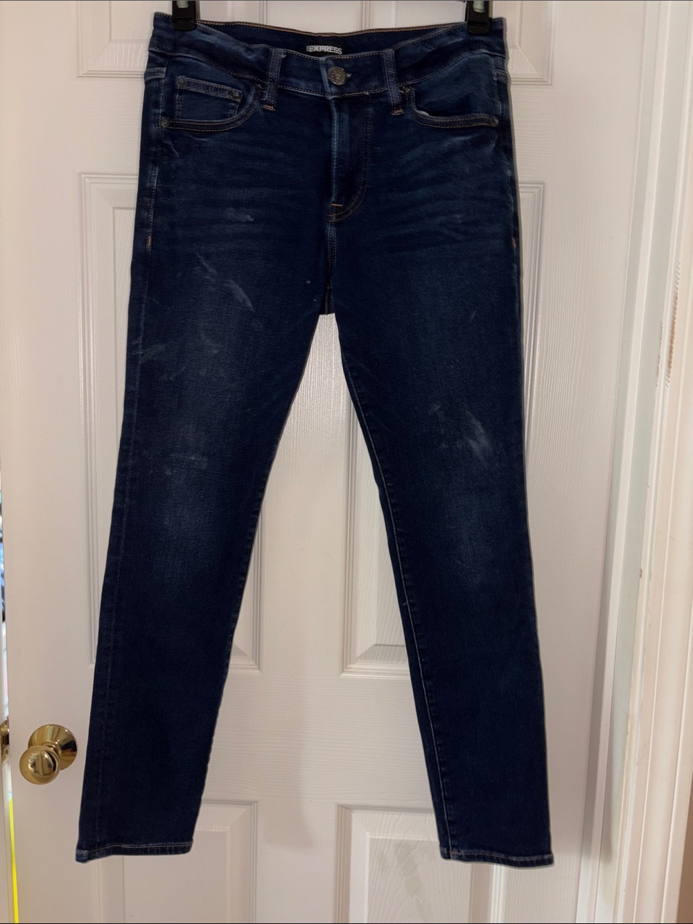 Express Men's Skinny Jeans in Dark Blue